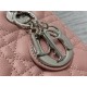 MEDIUM LADY Dior BAG Grained Cannage Calfskin Pink Silver-Metal High