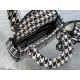 MINI LADY D-LITE BAG Houndstooth Embroidery High