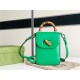 Gucci Bamboo Mini Handbag Leather Green 702106 High