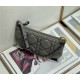 MINI Dior CARO TULIP BAG Quilted Macrocannage Calfskin Grey High