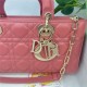 LADY D-JOY BAG MEDIUM Cannage Lambskin Pink High