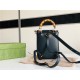 Gucci Bamboo Mini Handbag Leather Black 702106 High