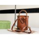 Gucci Bamboo Mini Handbag Leather Brown 702106 High