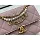 Chanel Mini Flap Bag AS4986 Shiny Lambskin, Imitation Pearls & Gold Metal A