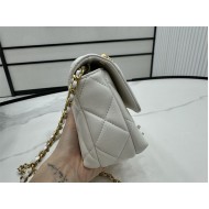 Chanel Mini Flap Bag AS4986 Shiny Lambskin, Imitation Pearls & Gold Metal A