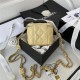 SMALL VANITY WITH CHAIN AP2931 Lambskin & Gold-Tone Metal Yellow A