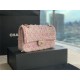 Chanel Medium Classic Flap Bag Tweed Pink High