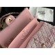 Chanel Medium Classic Flap Bag Tweed Pink High