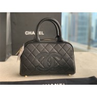 Chanel Mini Bowler Bag Grained Calfskin & Gold-Tone Metal AS3034 Black High