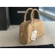 Chanel Mini Bowler Bag Grained Calfskin & Gold-Tone Metal AS3034 Beige High