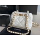 SMALL SHOPPING BAG Lambskin & Gold-Tone Metal AS3502 White High