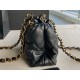 SMALL SHOPPING BAG Lambskin & Gold-Tone Metal AS3502 Black High