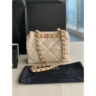 SMALL SHOPPING BAG Lambskin & Gold-Tone Metal AS3502 Nude High