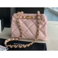 SMALL SHOPPING BAG Lambskin & Gold-Tone Metal AS3502 Pink High