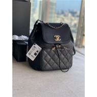 Chanel Backpack Grained Calfskin Gold-Tone Metal A93748 High