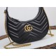 GG Marmont half-moon-shaped mini bag Black 699514 High