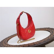 GG Marmont half-moon-shaped mini bag Red 699514 High