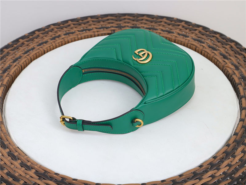 GG Marmont half-moon-shaped mini bag Green 699514 High