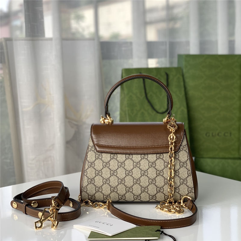 Gucci Horsebit 1955 top handle bag 703848 Leather Brown high