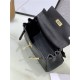 Hermes Kelly Mini Retourne Bag Clemence Leather Black High