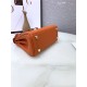 Hermes Kelly Mini Retourne Bag Clemence Leather Orange High