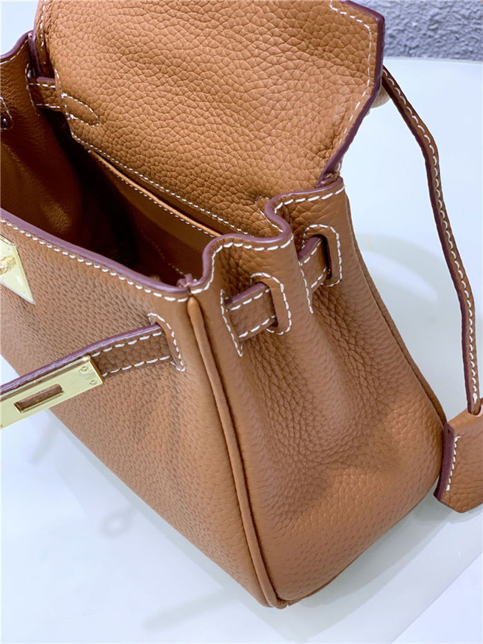 Hermes Kelly Mini Retourne Bag Clemence Leather Gold High