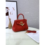 Hermes Kelly Mini Retourne Bag Clemence Leather Red High