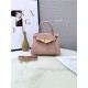 Hermes Kelly Mini Retourne Bag Clemence Leather Pink High