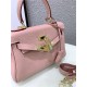 Hermes Kelly Mini Retourne Bag Clemence Leather Pink High