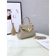 Hermes Kelly Mini Retourne Bag Clemence Leather Tourterelle High