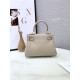 Hermes Kelly Mini Retourne Bag Clemence Leather Tourterelle High