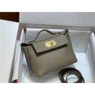 Hermes 2424 Mini Bag EVE Leather WAX Etoupe High