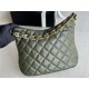 LARGE HOBO HANDBAG AS3631 Lambskin & Gold-Tone Metal Green High