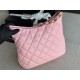 LARGE HOBO HANDBAG AS3631 Lambskin & Gold-Tone Metal Pink High