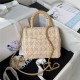 Chanel MINI FLAP BAG WITH TOP HANDLE AS4035 Tweed Gold-Tone Metal Beige A