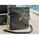 Chanel DRAWSTRING BAG Calfskin & Gold-Tone Metal AS2985 Black High