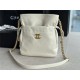 Chanel DRAWSTRING BAG Calfskin & Gold-Tone Metal AS2985 White High