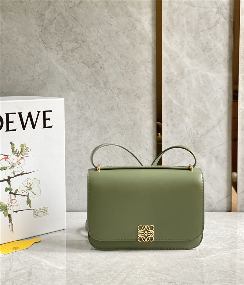 Goya bag in silk calfskin Green High