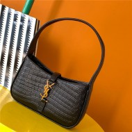 LE 5 À 7 MINI HOBO BAG IN IN CROCODILE-EMBOSSED SHINY LEATHER High