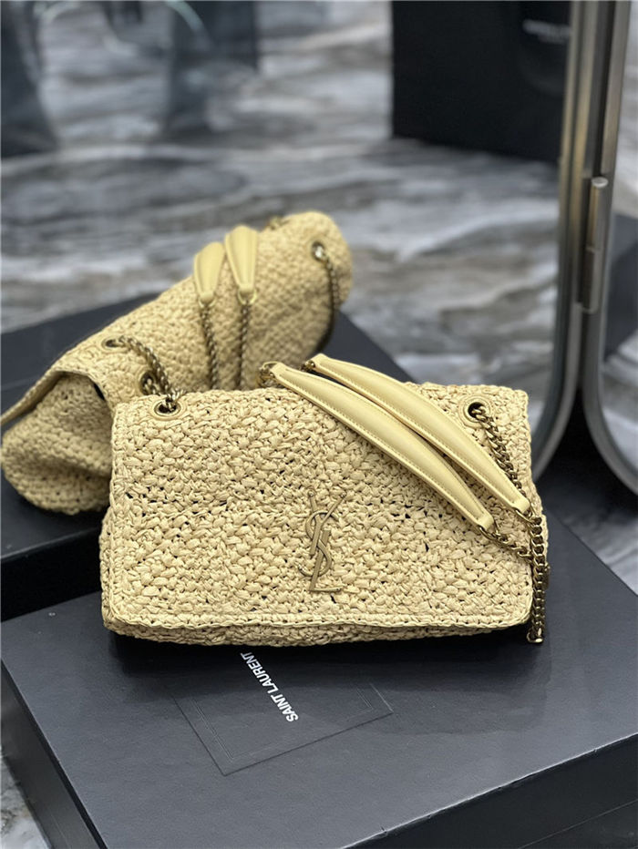 JAMIE MEDIUM "CARRÉ RIVE GAUCHE" IN Raffia High