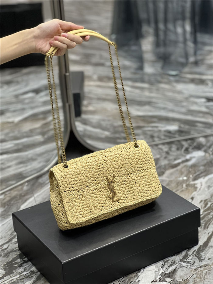 JAMIE MEDIUM "CARRÉ RIVE GAUCHE" IN Raffia High