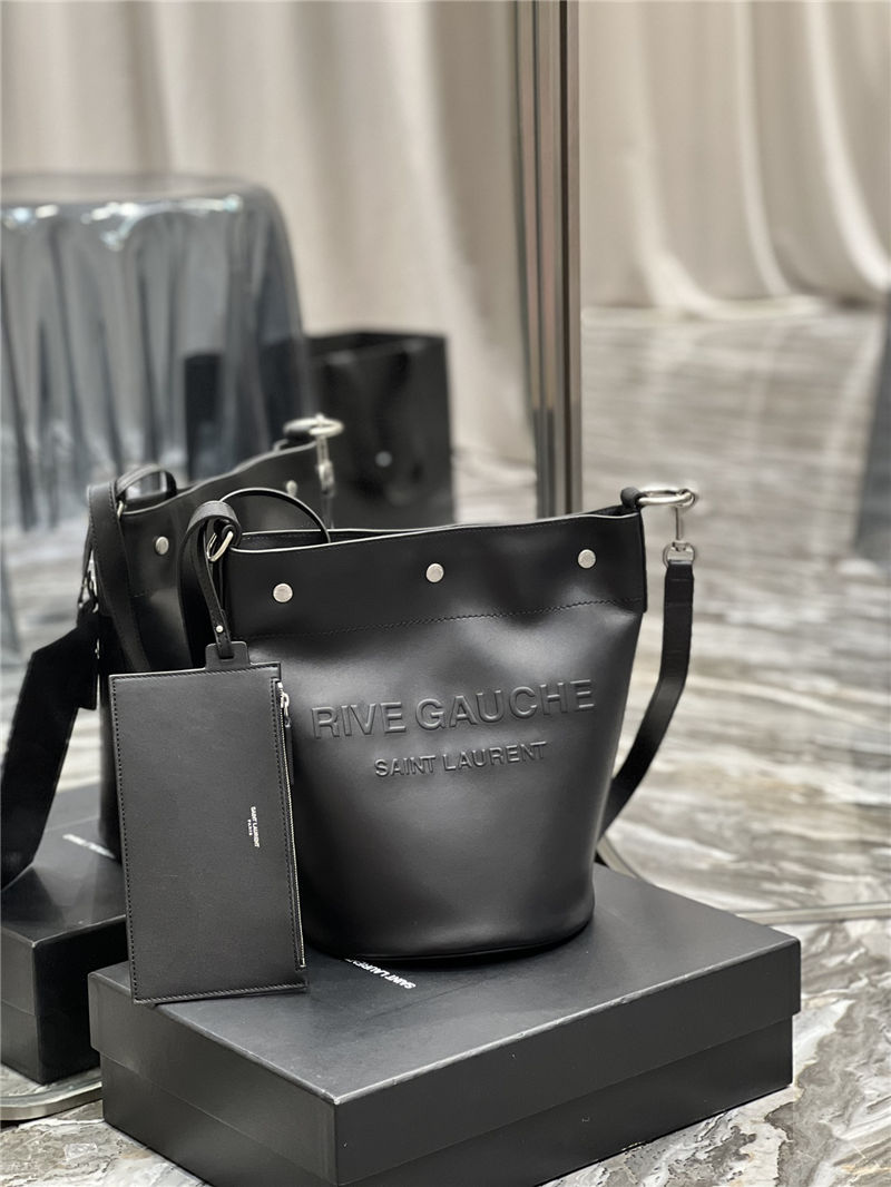 RIVE GAUCHE BUCKET BAG IN LEATHER High