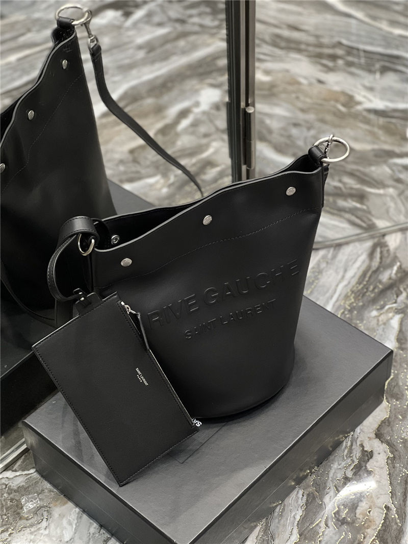 RIVE GAUCHE BUCKET BAG IN LEATHER High