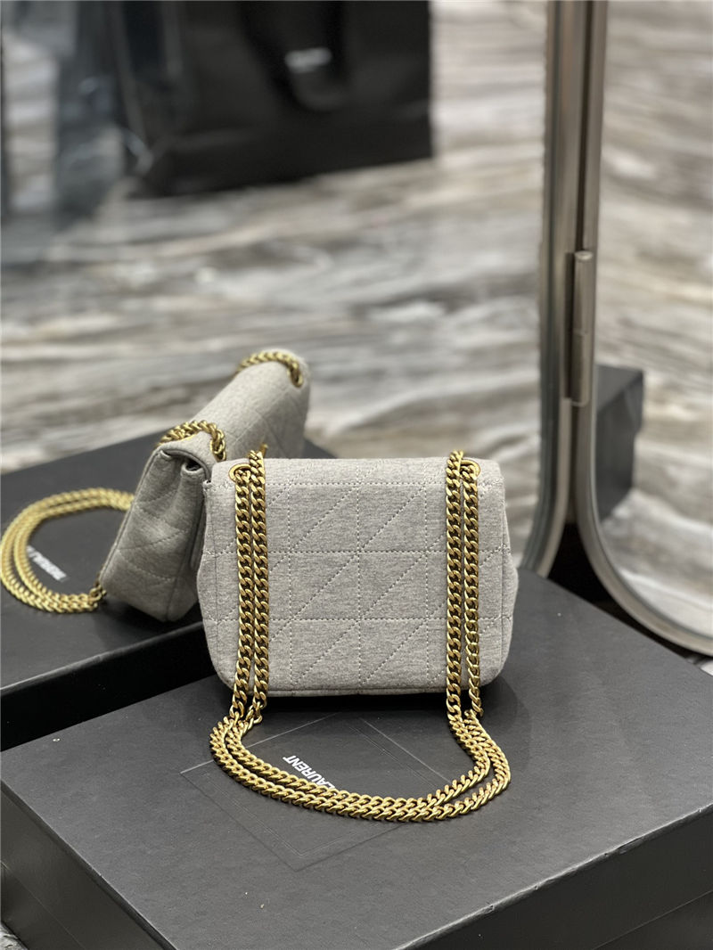 JAMIE MINI CHAIN BAG "CARRÉ RIVE GAUCHE" IN JERSEY High