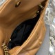 LOULOU PUFFER SMALL BAG IN QUILTED LAMBSKIN Gold-Tone Caramel High