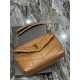 LOULOU PUFFER MEDIUM BAG IN QUILTED LAMBSKIN Gold-Tone Caramel High