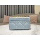 SMALL Dior CARO BAG Quilted Macrocannage Calfskin Blue High