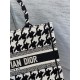 SMALL Dior BOOK TOTE Macro Houndstooth Embroidery High