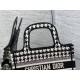 MINI Dior BOOK TOTE Macro Houndstooth Embroidery High