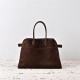 The Row Soft Margaux 17 Bag in Suede High